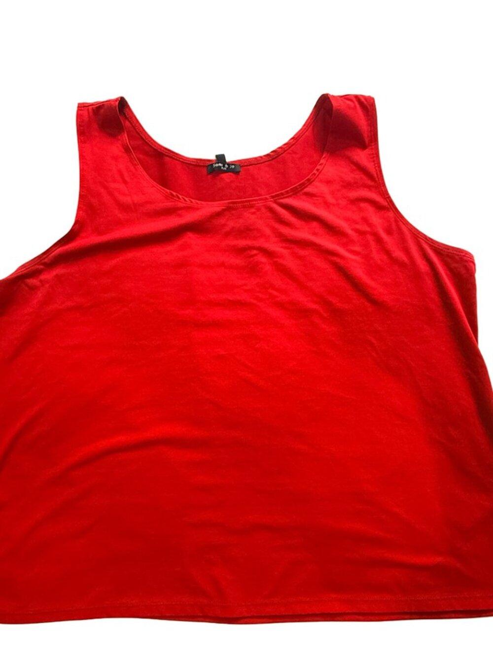 Sami & Jo Plus Women’s 3X Red Tank Top Sleeveless Stretch Casual Basic